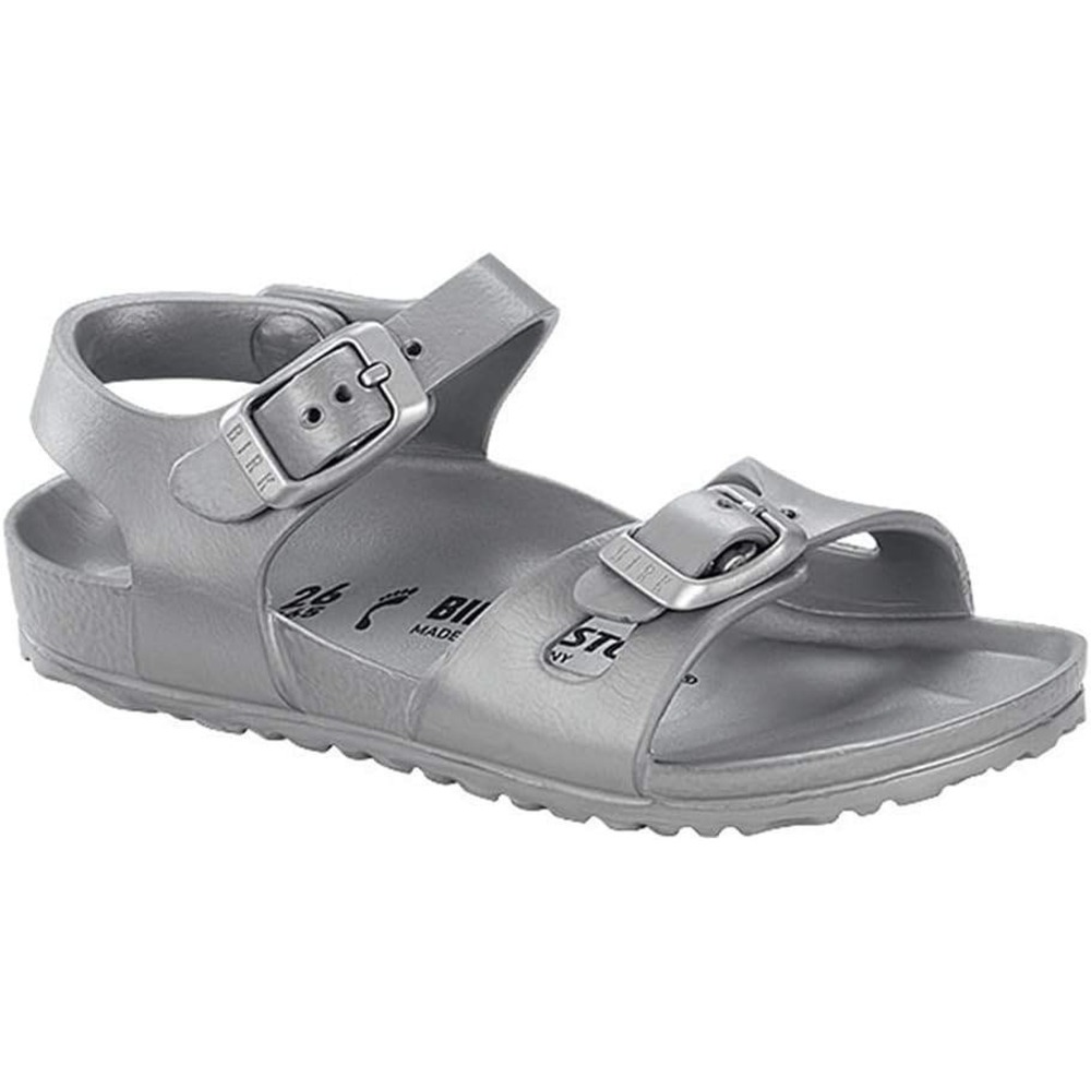 Little Girl Rio EVA Sandals by Birkenstock Metallic Silver Size 12 Narrow NWT
